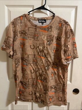 2FiftyCo. Women’s Brown Short Sleeve Western Graphic Tee